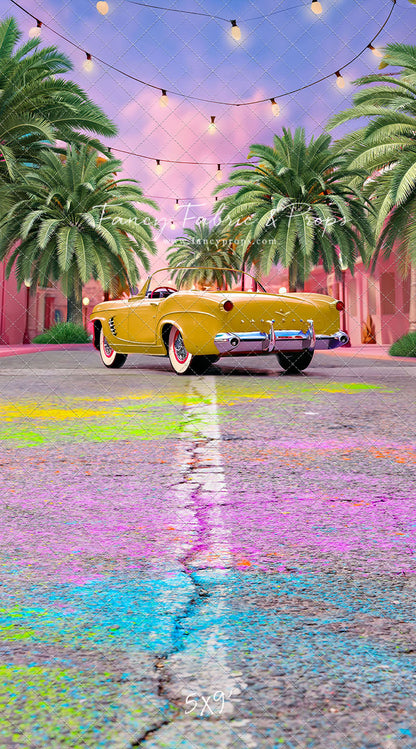 Malibu Shopping Center - Yellow Car - With Sweep Option