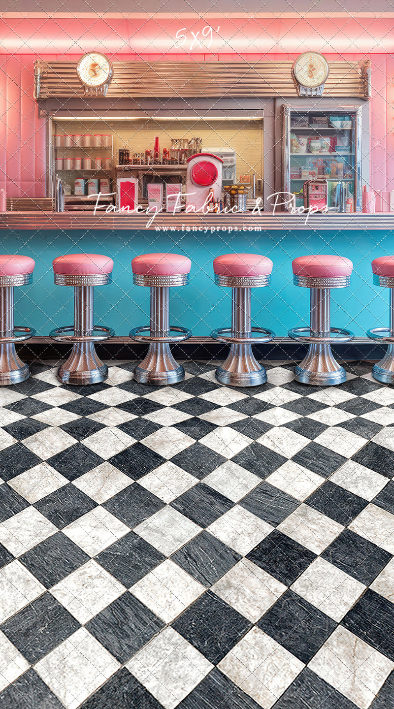 Rockin Retro Pastel Diner - With Sweep Option