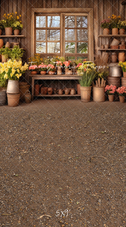 Rustic Greenhouse Garden View - With Sweep Option