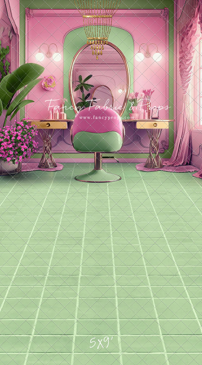 Stacie's Salon - Green - With Sweep Option