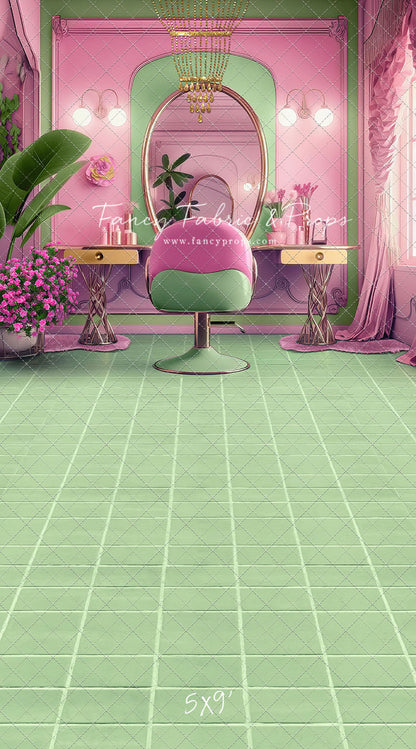 Stacie's Salon - Green - With Sweep Option