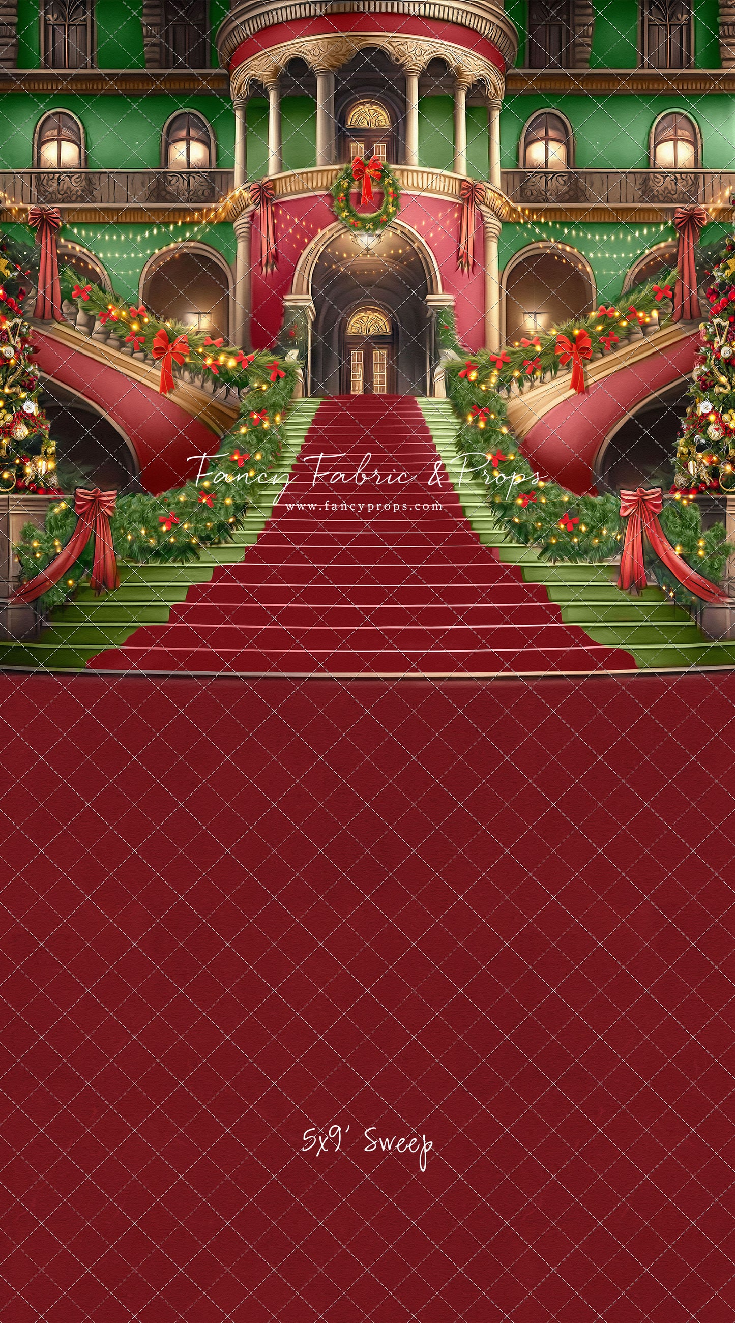 Merry Mansion- Red Rug - with Sweep Option
