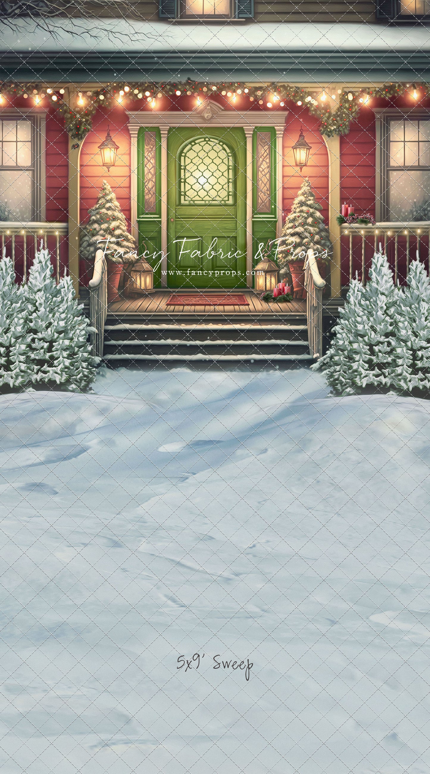 Merry Porch Greetings - Extra Lights - with Sweep Option