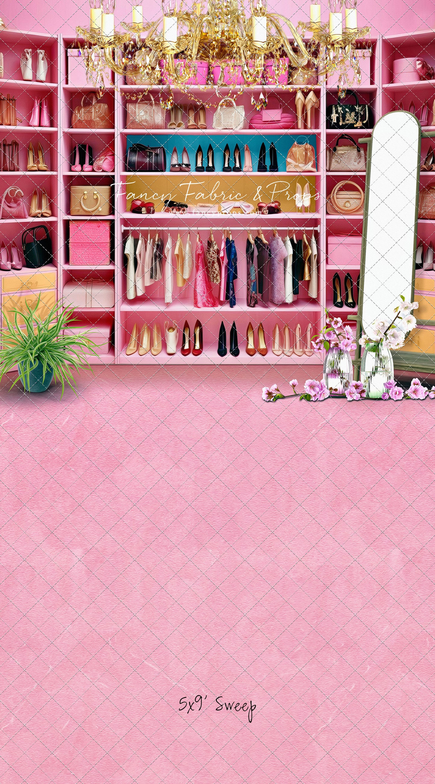 Nikki's Closet - Pink Carpet Option - With Sweep Option