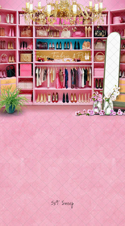 Nikki's Closet - Pink Carpet Option - With Sweep Option