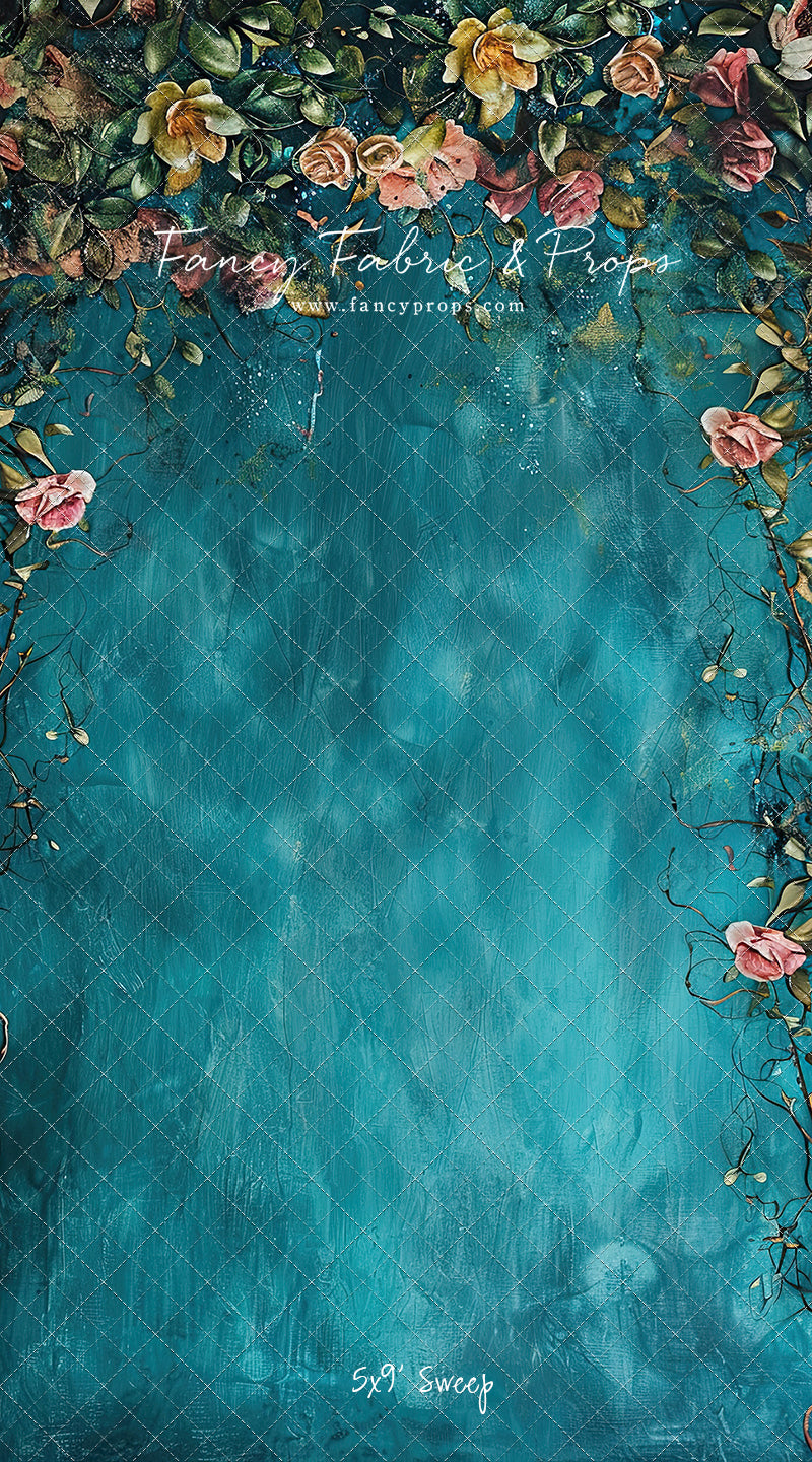 Painted Floral Teal