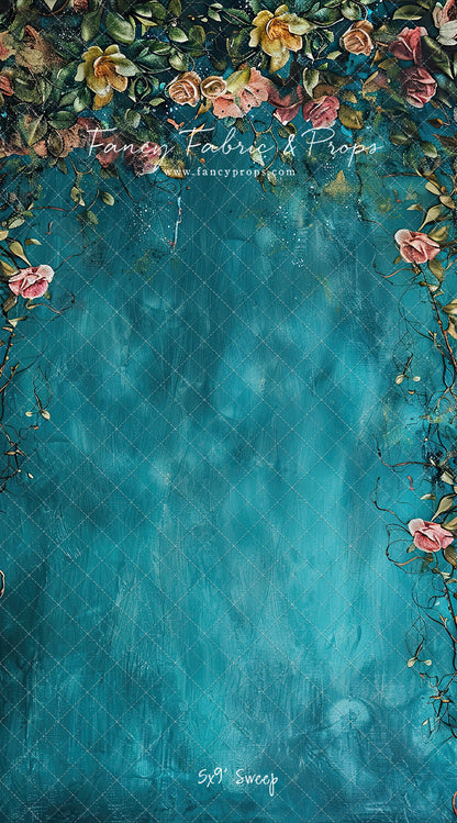 Painted Floral Teal