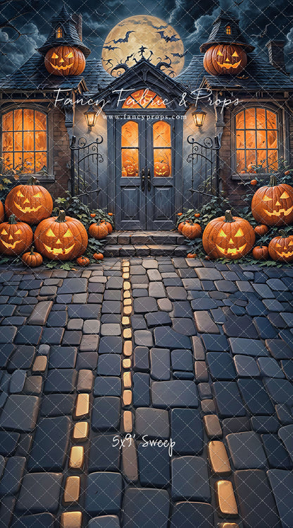 Pumpkin Path to Haunted Manor - With Sweep Option