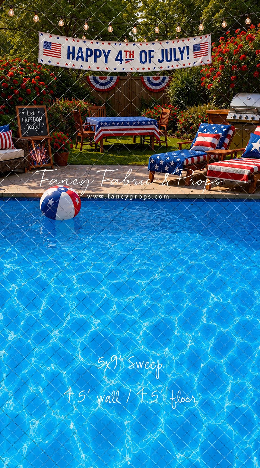 Red, White & Poolside Nights - With Sweep Option