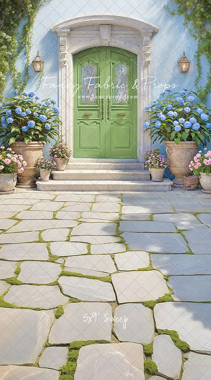 Summertime Patio - Green Door - With Sweep Option