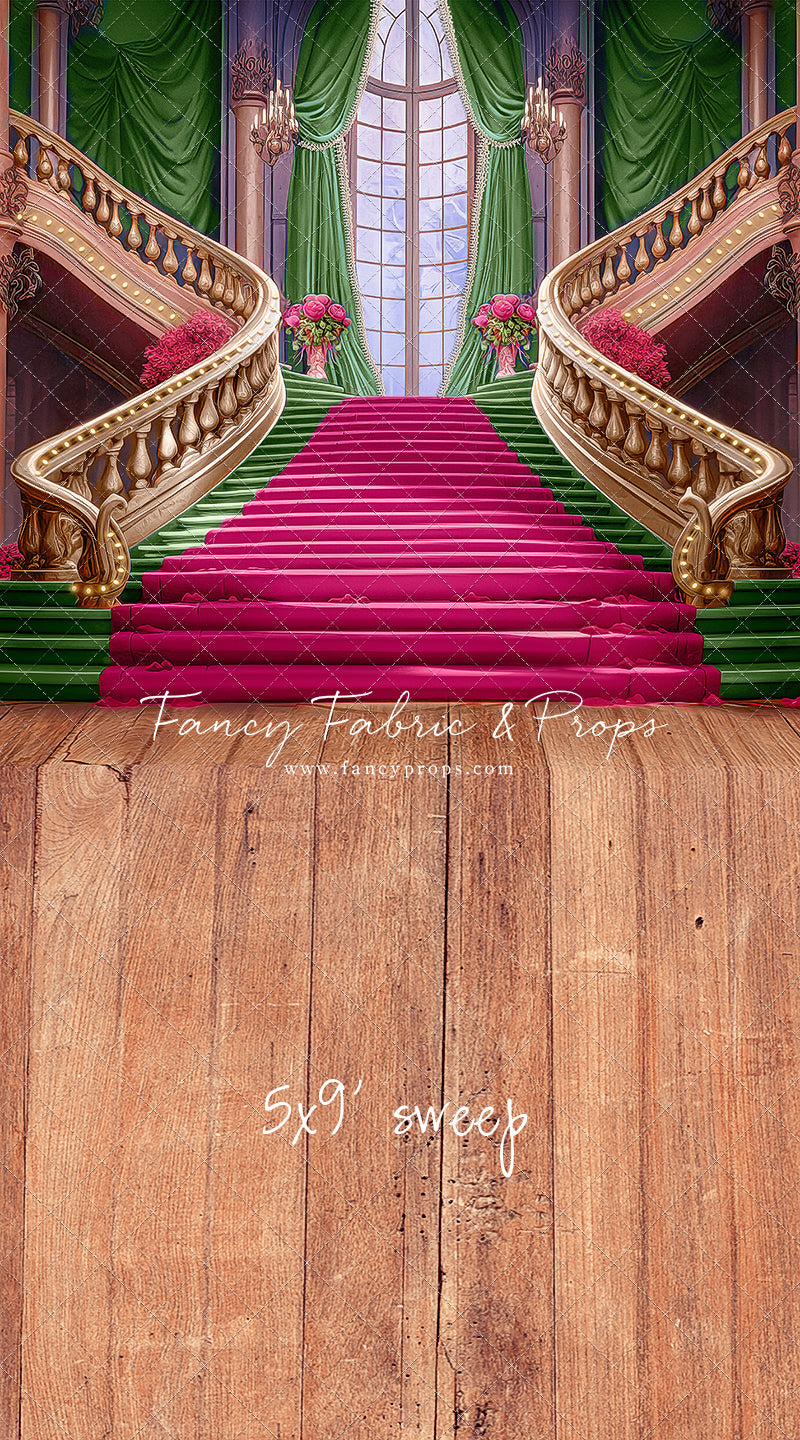 Ballroom Royal Staircase - Green - With Sweep Option