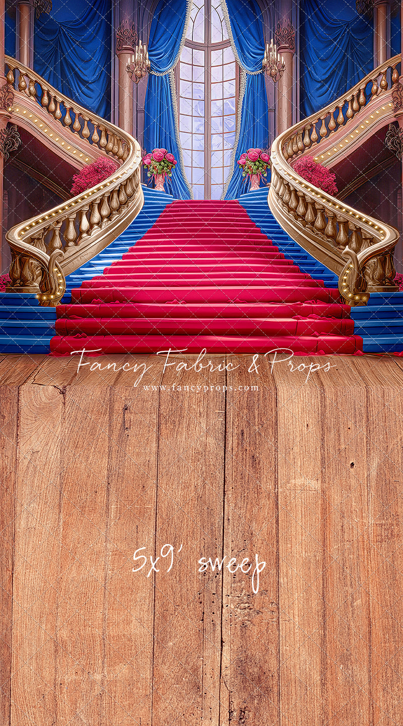 Ballroom Royal Staircase - Royal & Red - With Sweep Option
