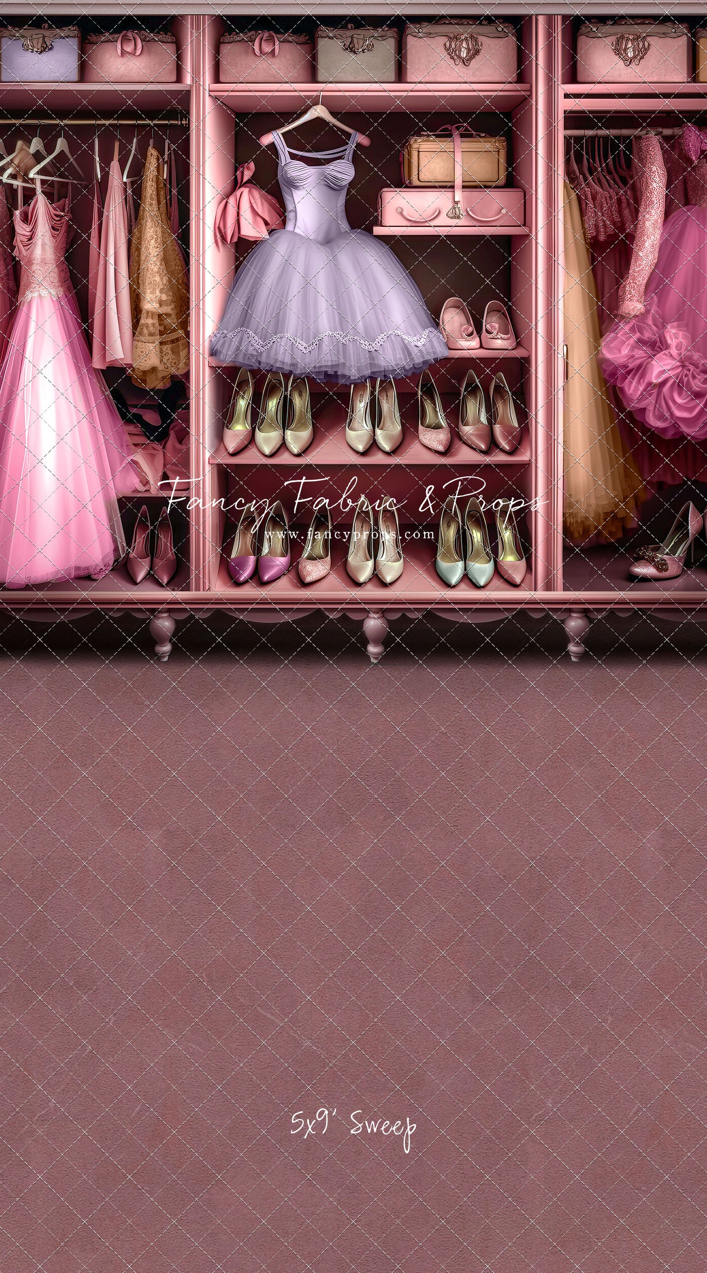 Barbie's Fabulous Wardrobe - Purple Dress Option - With Sweep Option