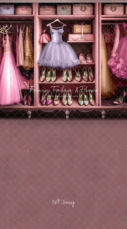 Barbie's Fabulous Wardrobe - Purple Dress Option - With Sweep Option