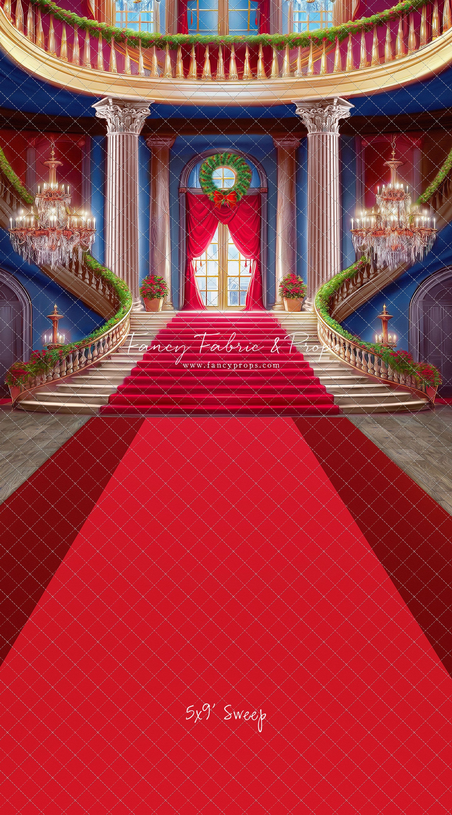 Belle's Royal Staircase - Red Carpet - With Sweep Option
