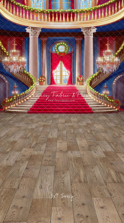 Belle's Royal Staircase -Wood Floor with Lights - With Sweep Option