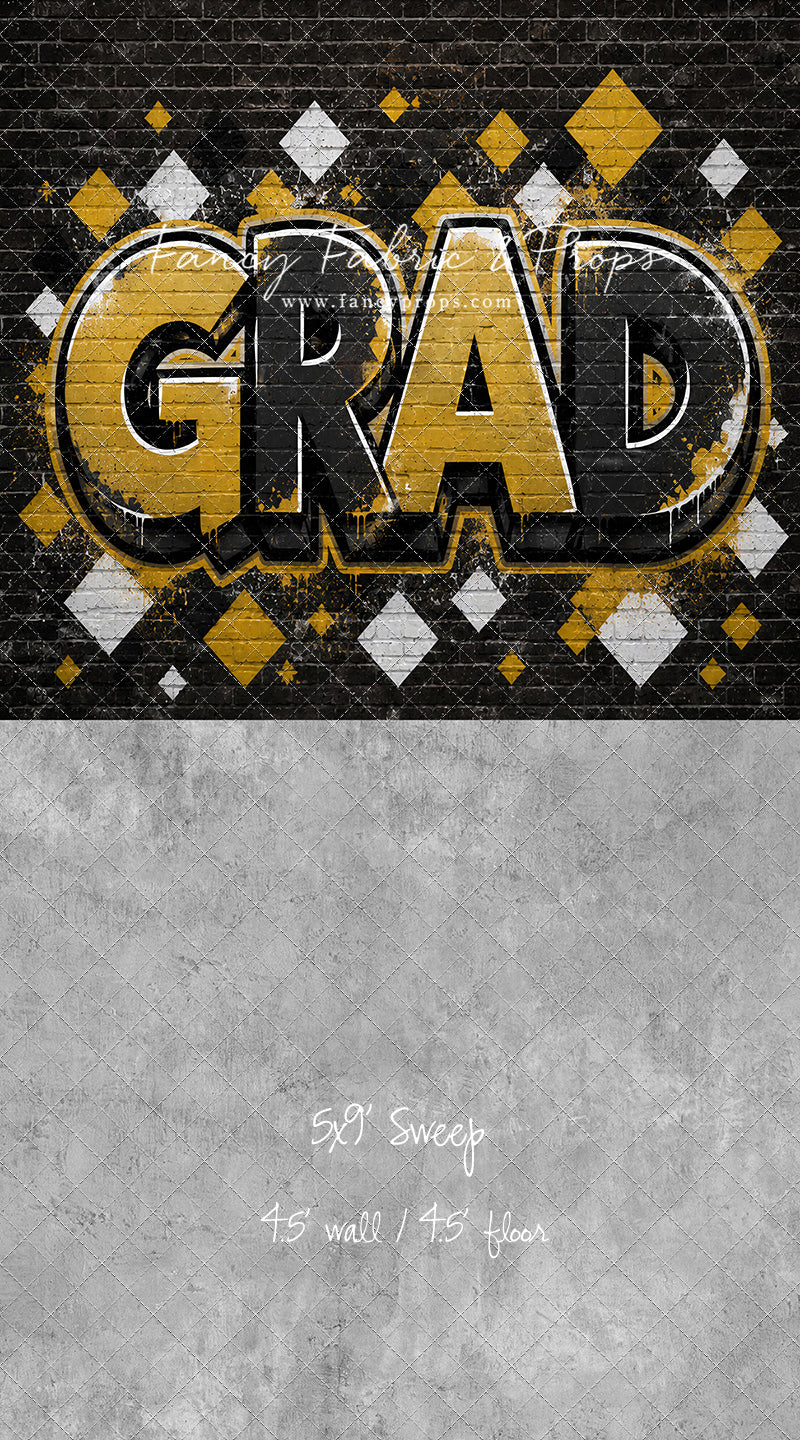 Black & Gold Grad - With Sweep Option