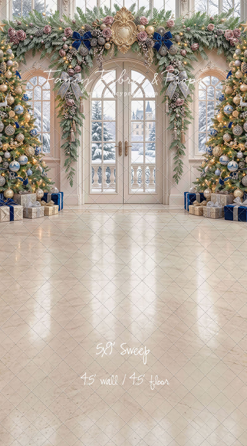 Blue Christmas Foyer - with Sweep Option