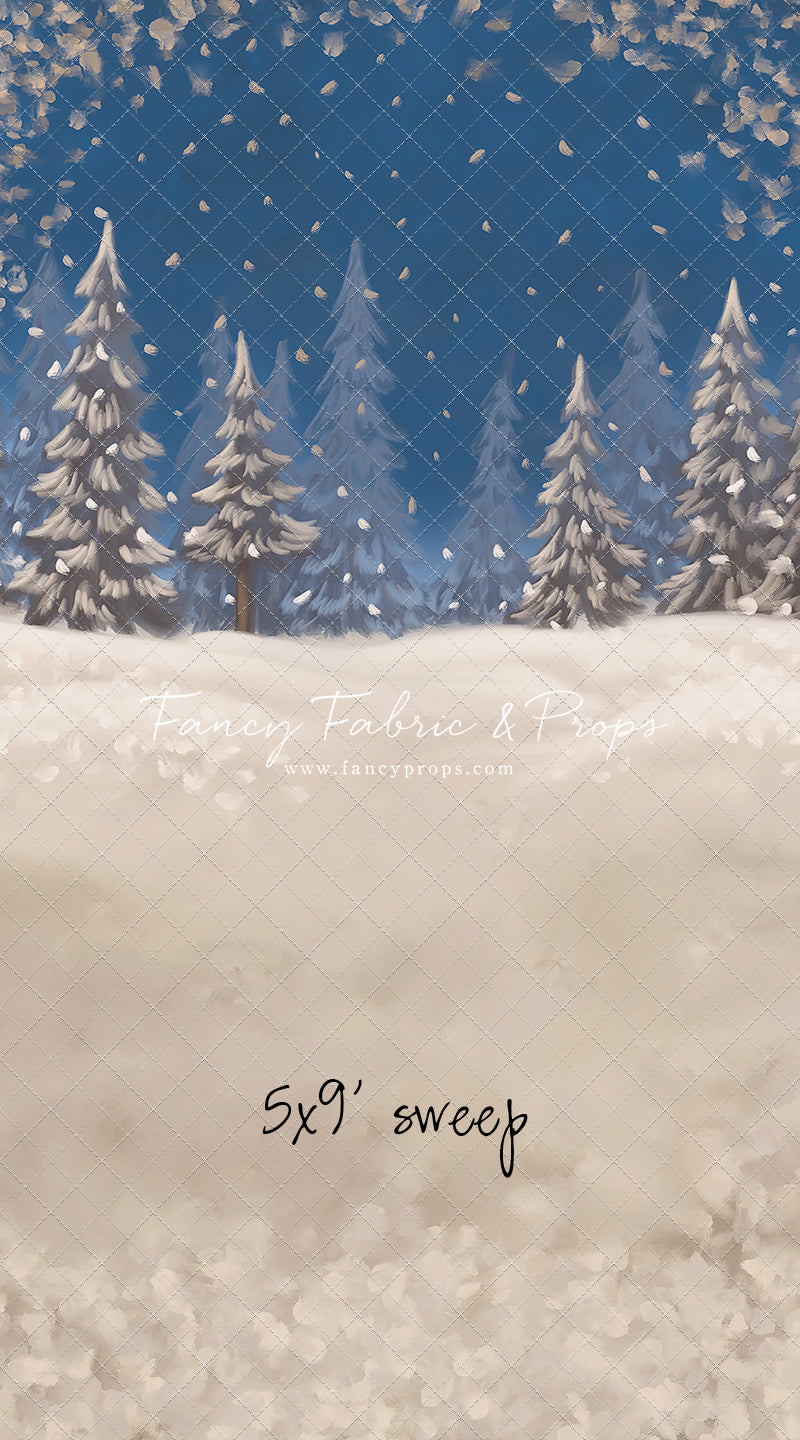 Blue Snowy Sky - with Sweep Option