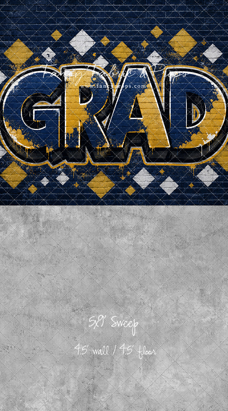 Blue & Gold Grad - With Sweep Option