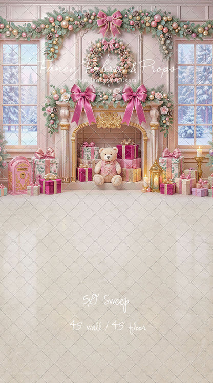Blush Holiday Hearth - with Sweep Option