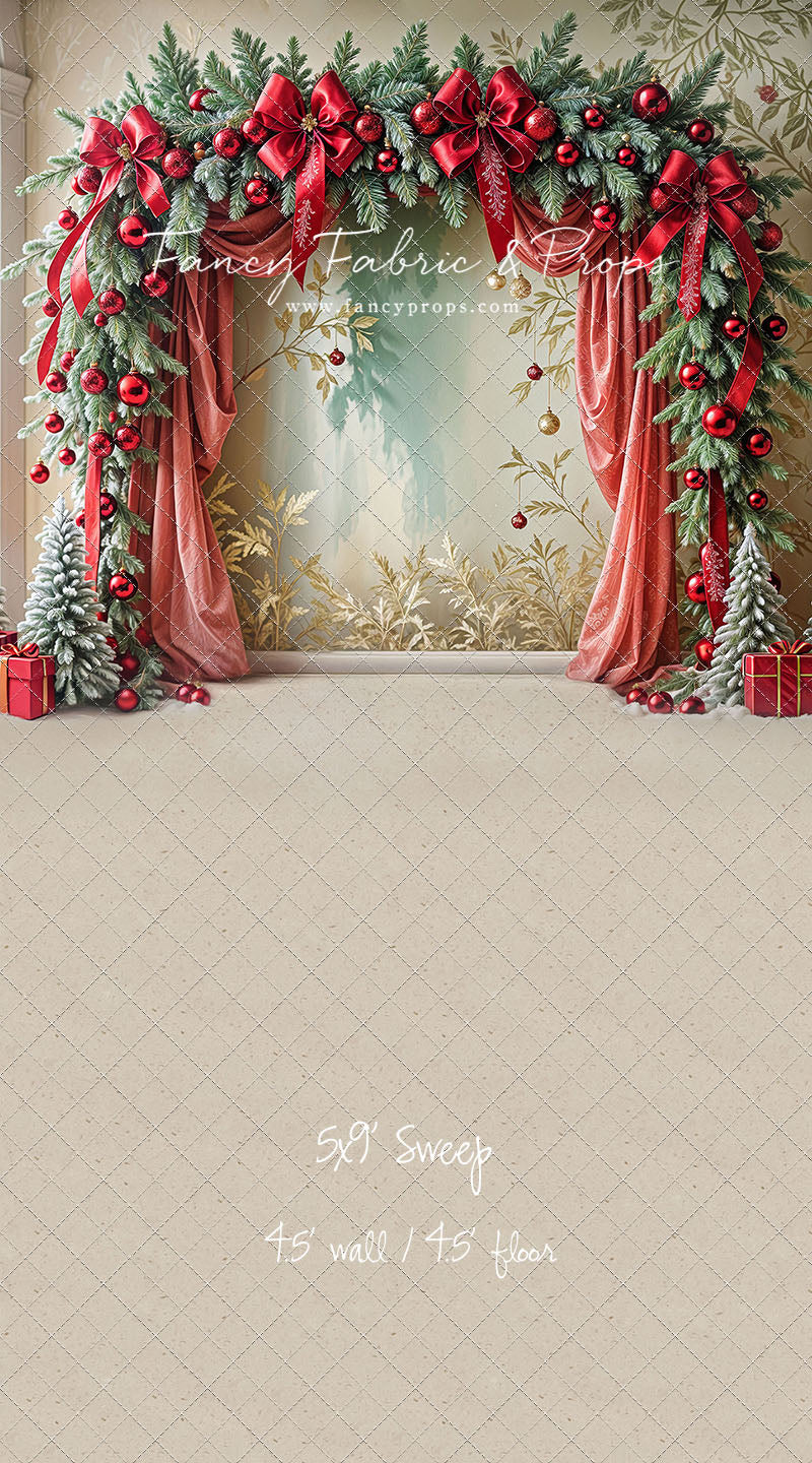 Bowtied Vintage Christmas - with Sweep Option