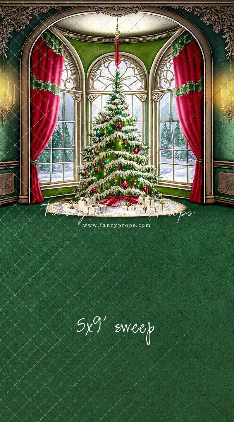 Cathedral Christmas - Green Carpet Option - with Sweep Option