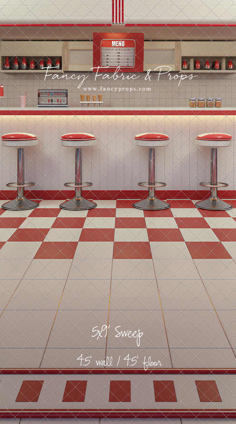 Cherry Cream Diner - With Sweep Option