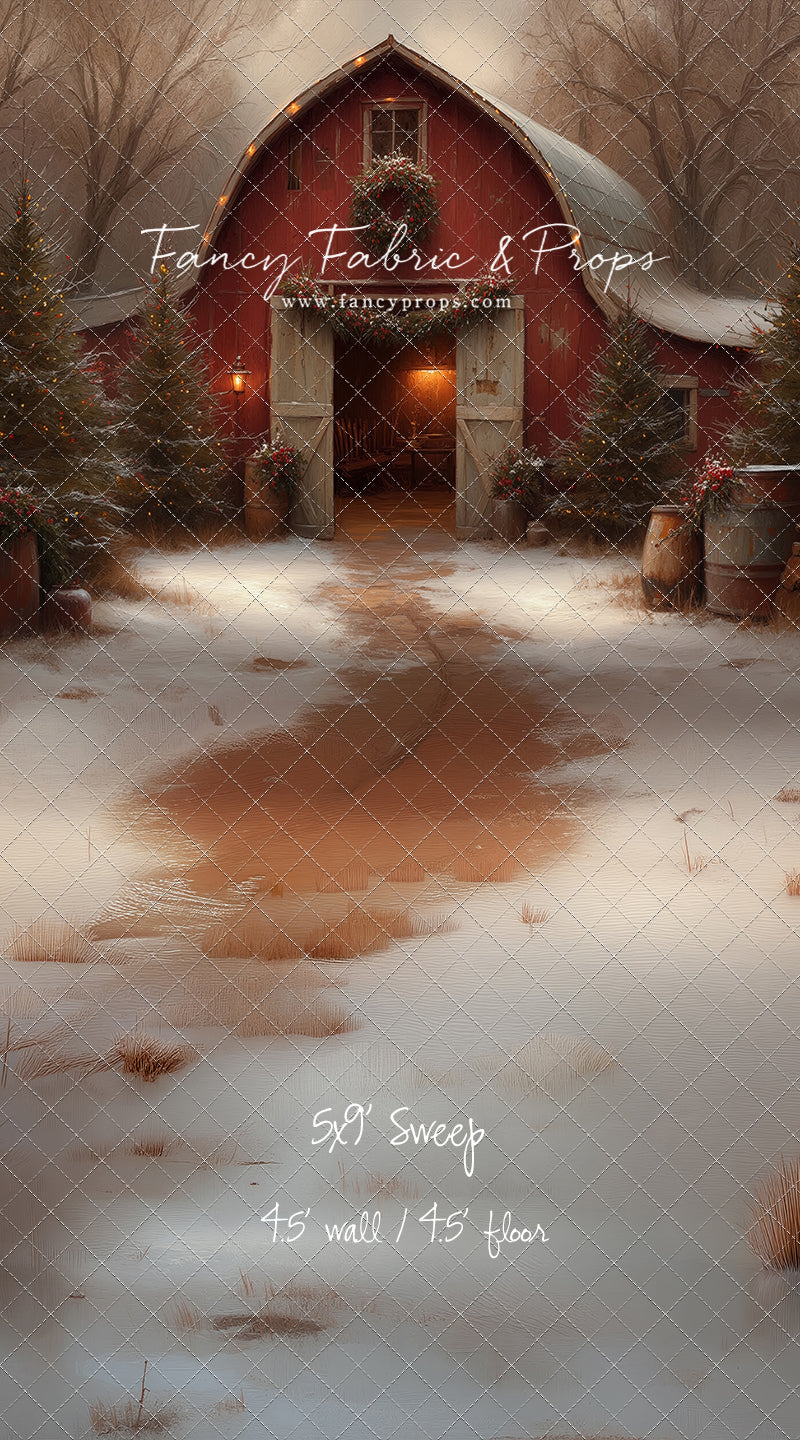 Christmas Barn Glow - with Sweep Option