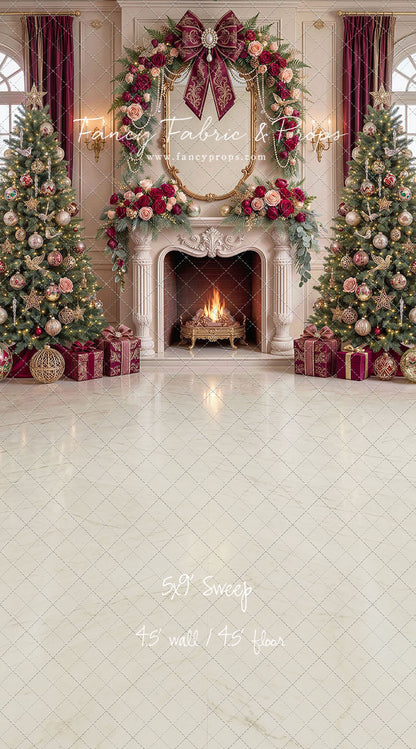 Christmas Rose Parlor - with Sweep Option