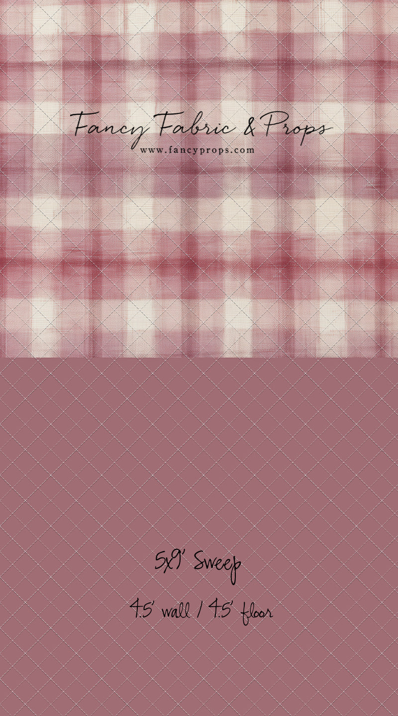 Cranberry Plaid - With Sweep Option