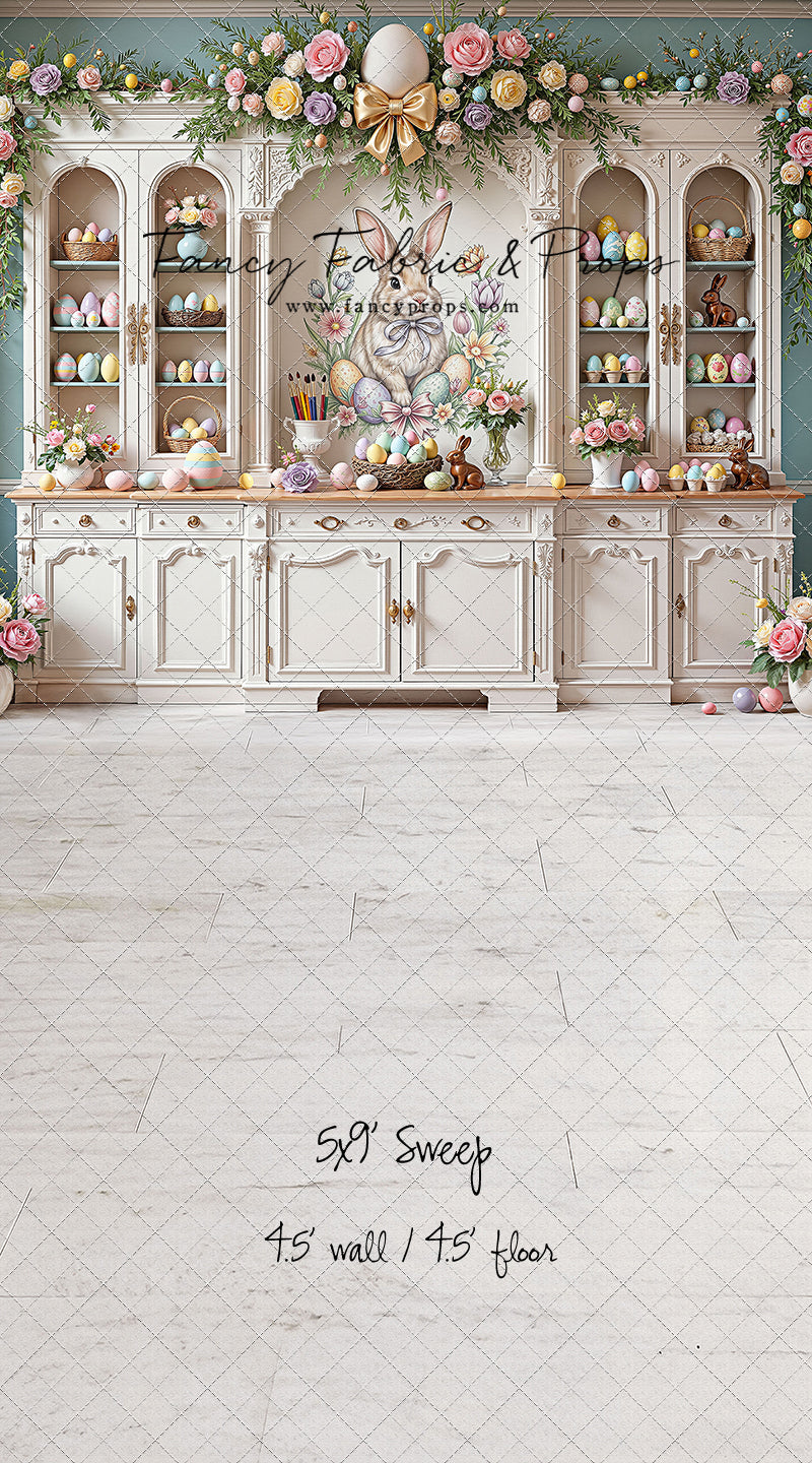 Easter Cupboard - White Floor - With Sweep Option