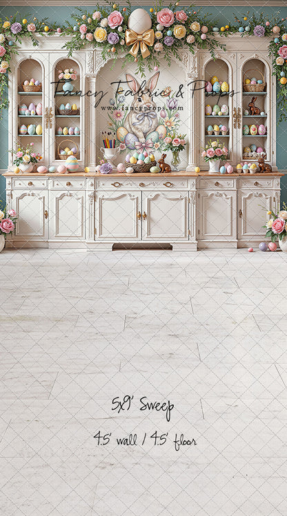 Easter Cupboard - White Floor - With Sweep Option