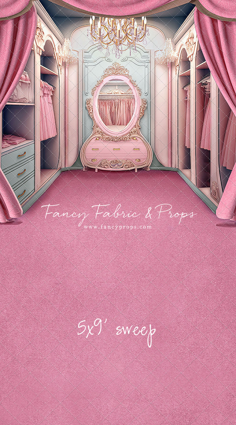 Elegant Armoire - Pink Floor Option - With Sweep Option
