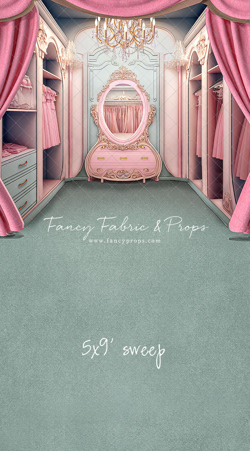 Elegant Armoire - Sage Floor Option - With Sweep Option