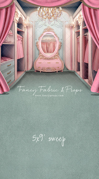 Elegant Armoire - Sage Floor Option - With Sweep Option