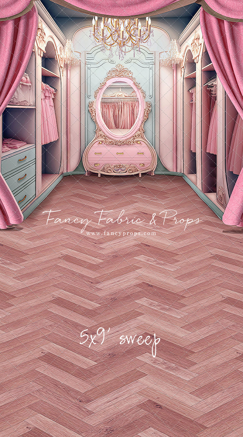 Elegant Armoire - Wood Floor Option - With Sweep Option