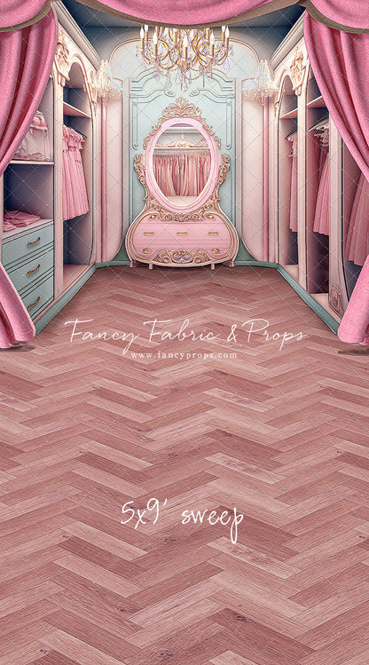 Elegant Armoire - Wood Floor Option - With Sweep Option