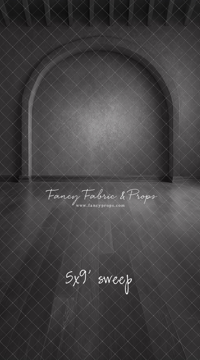 Elegant Charcoal Alcove - Wood Floor - With Sweep Option