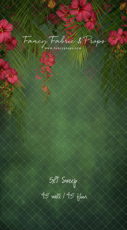 Emerald Hibiscus Haven - With Sweep Option