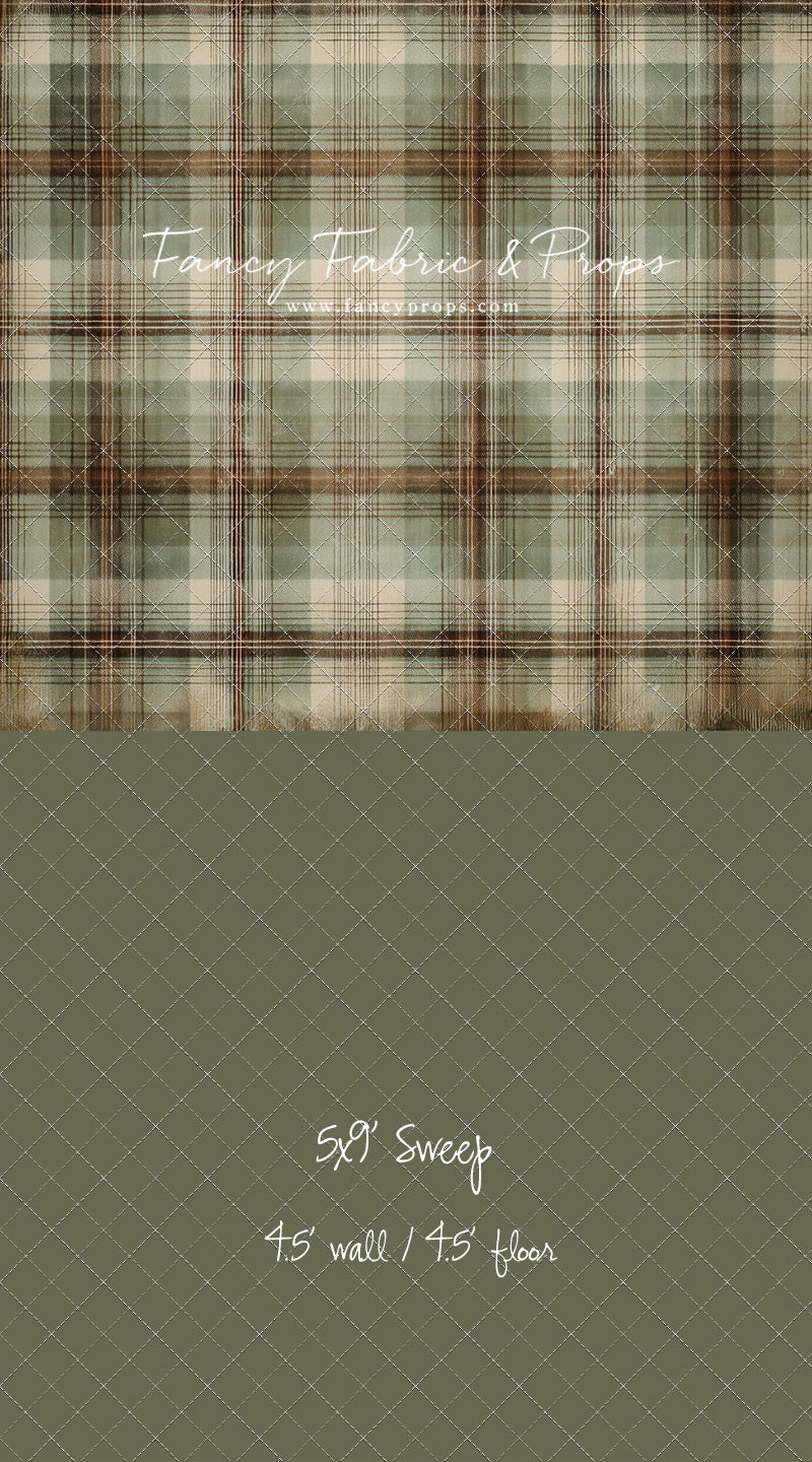 Frosted Plaid Spruce - With Sweep Option