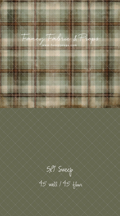 Frosted Plaid Spruce - With Sweep Option