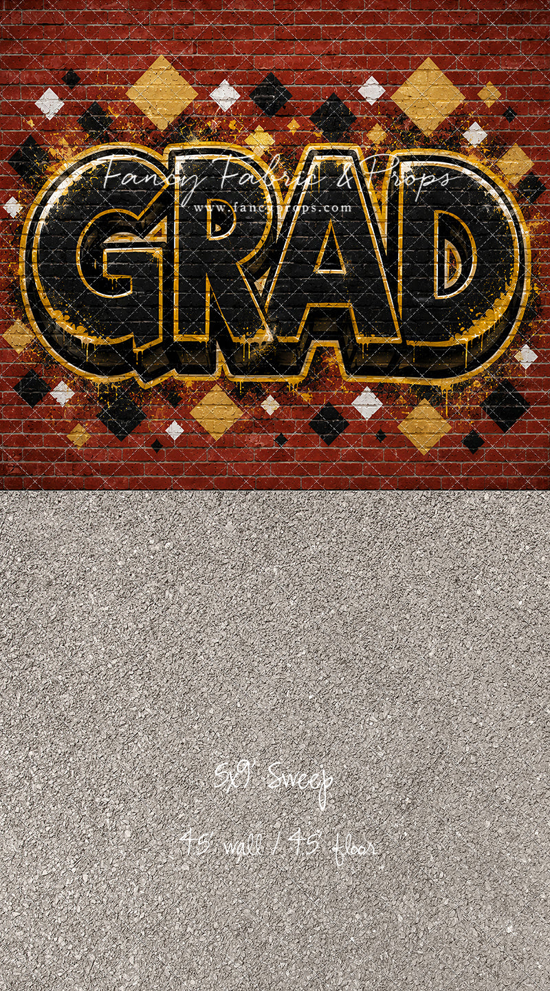Gold & Black Grad - With Sweep Option