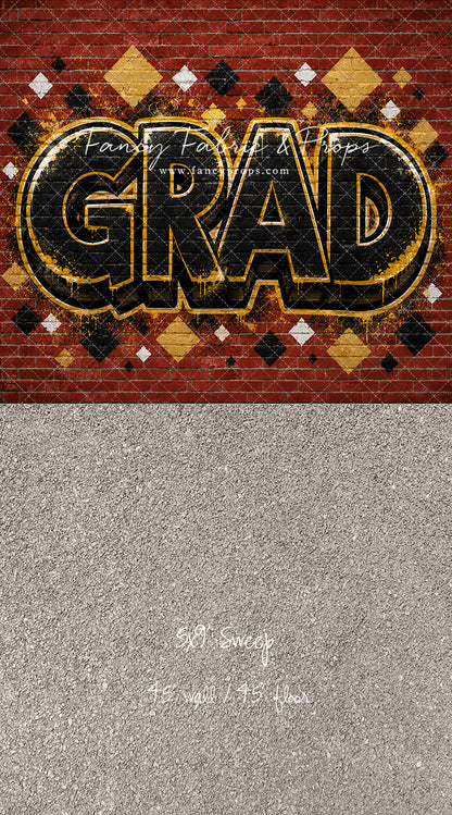 Gold & Black Grad - With Sweep Option