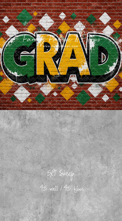 Gold & Green Grad - With Sweep Option