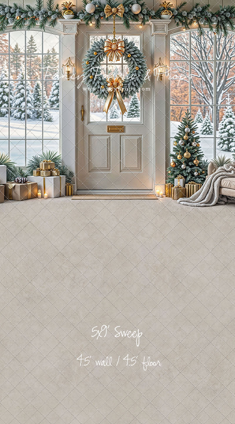 Golden Noel Entryway - with Sweep Option