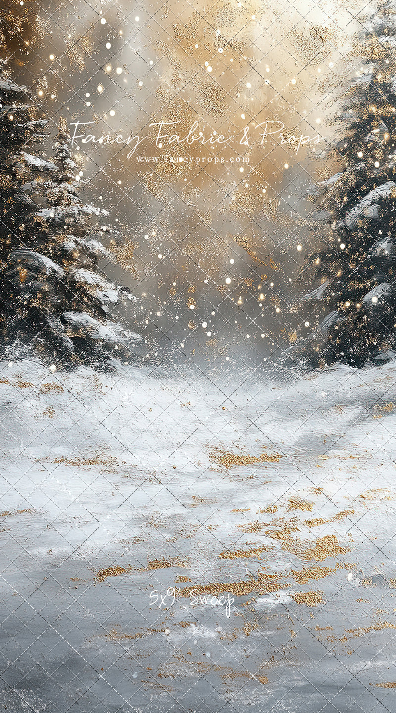 Golden Snowy Wonderland - With Sweep Option