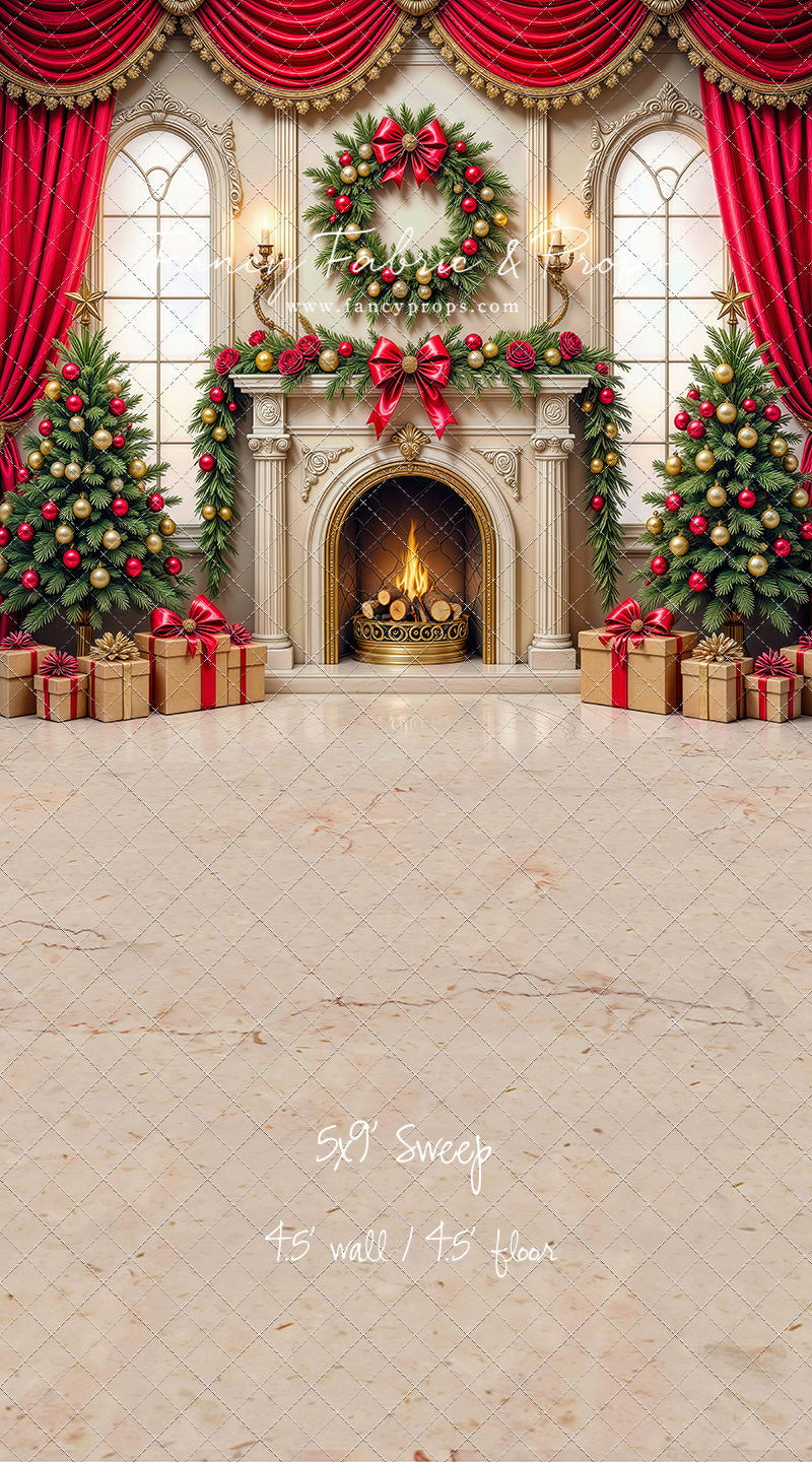 Grand Christmas Hearth - with Sweep Option