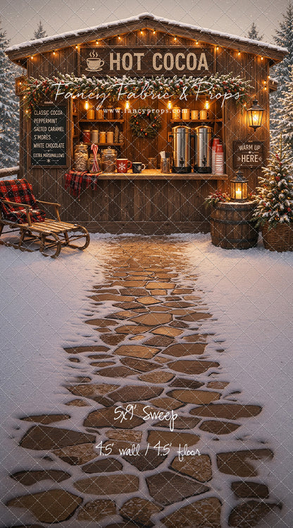 Hot Cocoa Holiday Hut - With Sweep Option