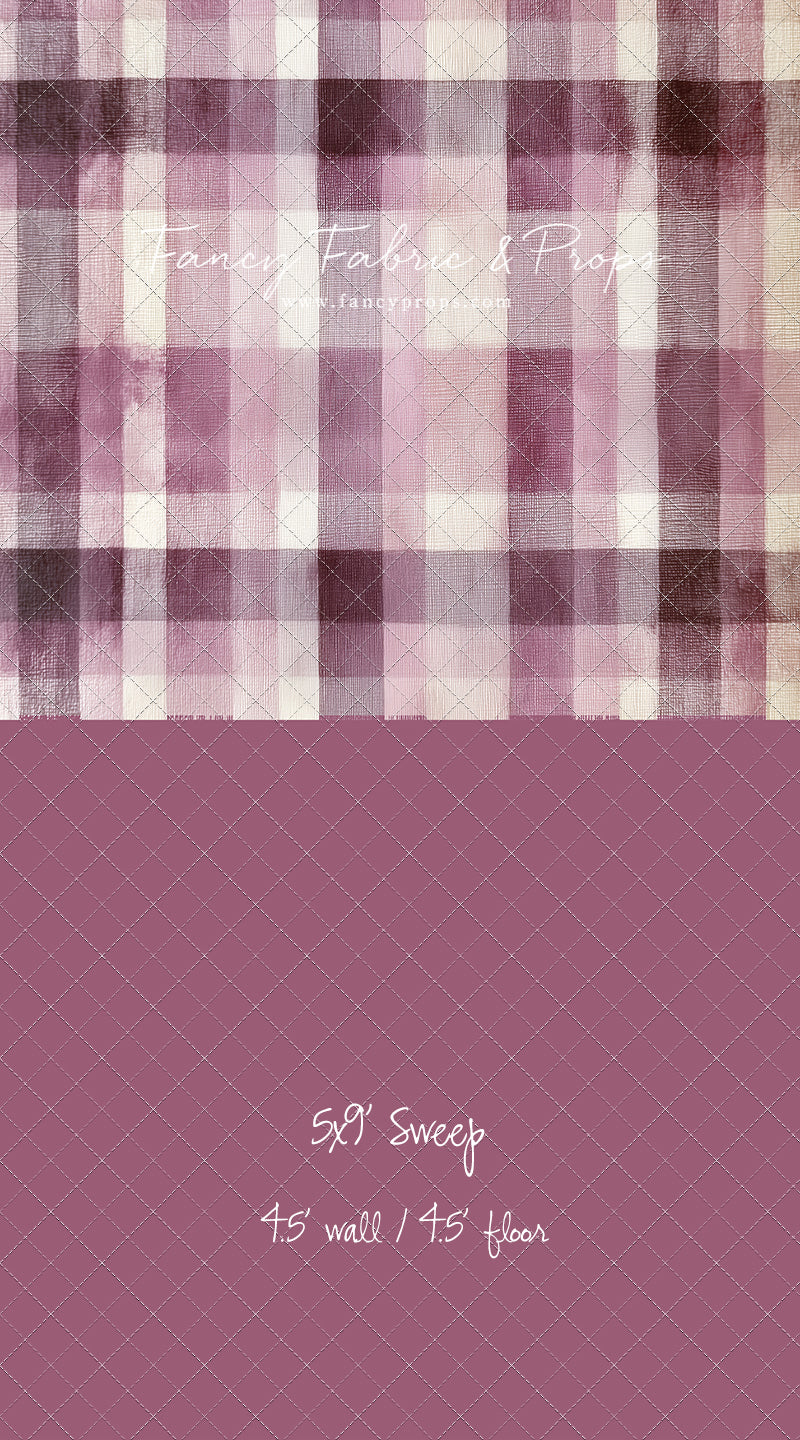 Mulberry Plaid - With Sweep Option